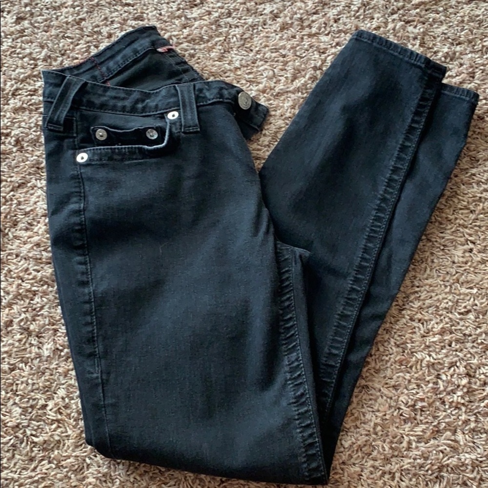 True religion skinny jeans black sz 30